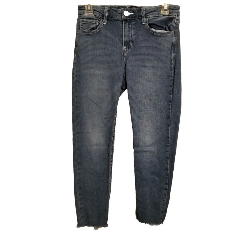 Prosperity Jeans Womens Size 28 Denim Blue Crop Raw Hem Blue